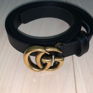 Gucci Leather belt with Double G buckle